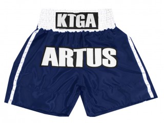 Customize boxing trunks : KNBXCUST-2042-Navy